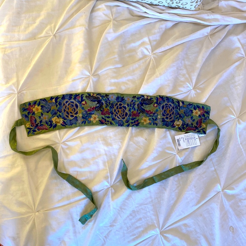 Anthropologie Embroidered Belt